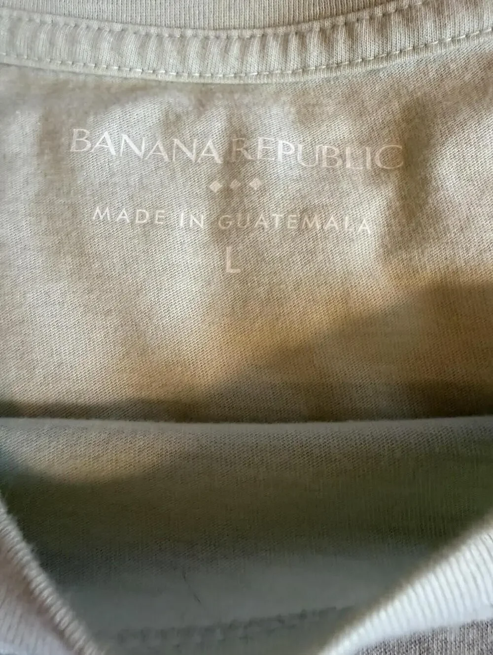 Banana Republic Palm Tree Graphic Tee Men’s L Jersey Crew Neck Short Sleeve